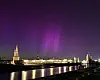 the northern lights pictured in La Rochelle, France