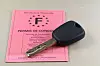 French driving licence with french republic written on it and car key