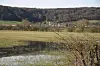A waterlogged field in a French village