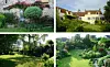four-way split photo of Open Gardens to visit in France