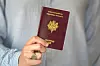 A view of a French passport