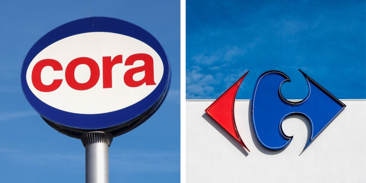 Which cora supermarkets in france are rebranding to carrefour?