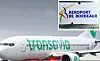 Transavia plane with inset bordeaux airport logo