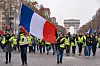 Protestors on gilets jaunes demonstration