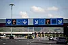 A view of a toll booth in Auvergne-Rhône-Alpes