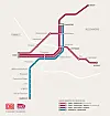 A map of lines that work in cooperation with SNCF and DB