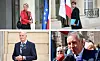 four-way split image of Elisabeth Borne, Gabriel Attal, Michel Barnier and François Bayrou
