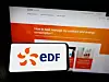 A view of the EDF logo on a smartphone screen