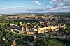 A drone view of the Carcassonne ramparts