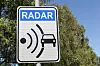 A view of a speed camera RADAR sign in France