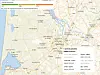 A screenshot of the map for the fuel Unleaded 95 (E10), zoomed in to Bordeaux