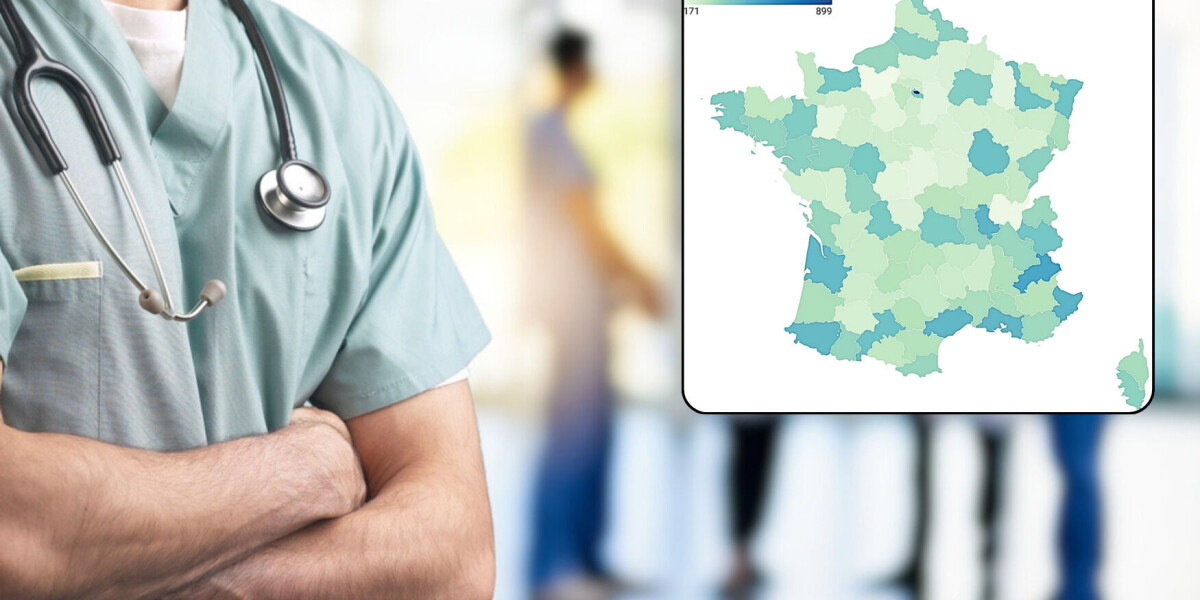 Map: number of doctors in france rises (slightly), see best and worst areas now