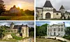 Château de Fayolle in Tocane-Saint-Âpre, the Château de Lusignac, the Château de Septfonds in Trélissac, and the Château de Salignac