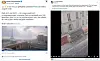 Facebook and Twitter post of Paris hail storms