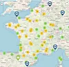A peer-created map of locations in which wild camping is permitted in France