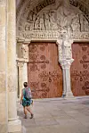 Large entrance doors of Vezelay abbey
