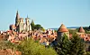 View over Semur en auxois in Burgundy