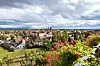 A scenic view over a French village