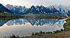 Peaks,Of,The,French,Alps,With,Mont,Blanc,Reflected,In