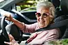 Cool,Senior,Woman,In,Sunglasses,Driving,Car,Alone,,Enjoying,Car