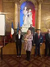 Liv Rowland at citizenship ceremony in Nice