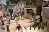 A nativity scene with small figures called santons
