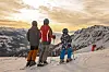 Children,And,Adults,,Happy,Family,In,Winter,Clothing,At,Ski