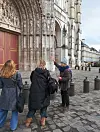 Polly Kenion guiding clients around Notre Dame's cahtedral in Rouen credit Polly Kenion