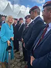 Queen Camilla meets the veterans at the Aquitaine Armed Forces and Veterans Breakfast Club