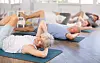 Elderly,Woman,During,Group,Workout,Performs,Exercises,To,Strengthen,Abdominal