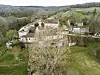 Hameau de la Brousse, in Charente - arial view