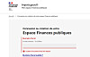 French public finances website login page with form fields for tax number and access code.