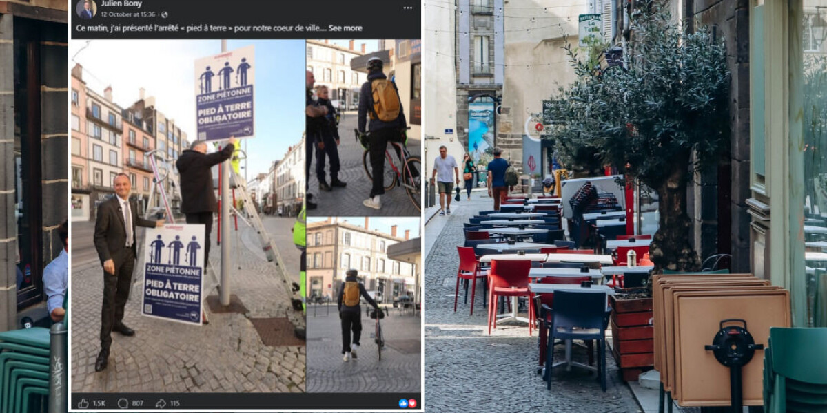 Language Learning Zone Map Clermont-Ferrand bans cycling in pedestrian zones in 2026